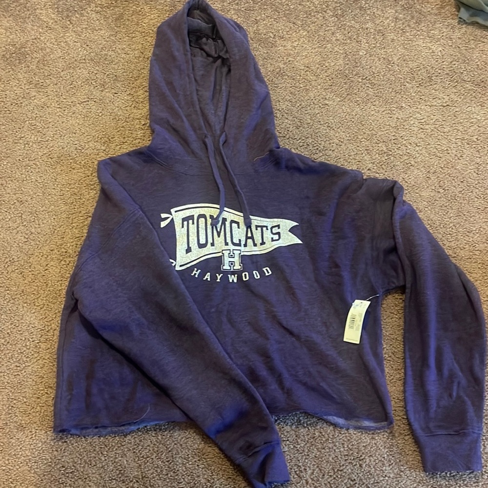 ladies HS fleece cropped hoodie